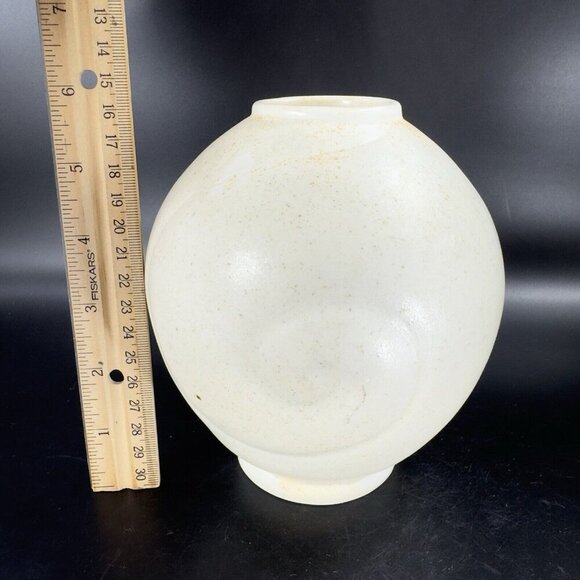 Vintage Hand Made Stoneware Pottery Vase Vessel Shell Swirl Pattern Hand Crafted - Picture 5 of 15